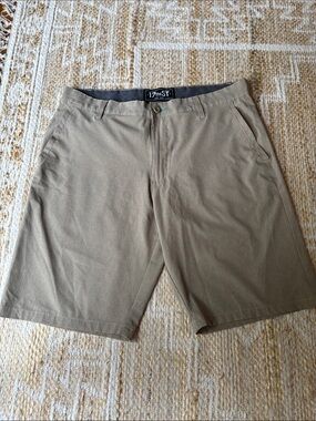 17th Street Surf Shop Men's Flat Front Khaki/Tan Shorts